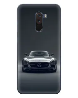 Чехол для Xiaomi POCO F1 с картинкой «Mercedes на черном»