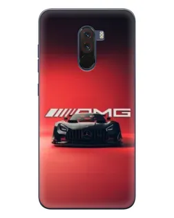 Чехол для Xiaomi POCO F1 с картинкой «Mercedes AMG — красная линия»
