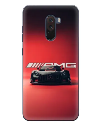 Чехол для Xiaomi POCO F1 с картинкой «Mercedes AMG — красная линия»