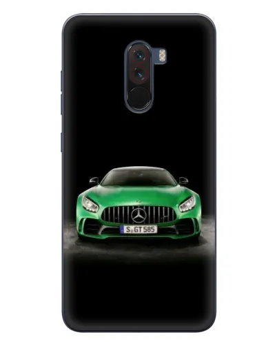 Чехол для Xiaomi POCO F1 с картинкой «Mercedes — неоновый лого»