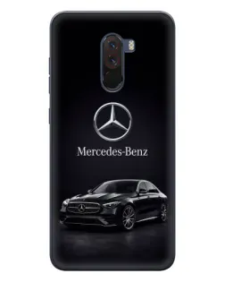 Чехол для Xiaomi POCO F1 с картинкой «Mercedes — решетка радиатора»