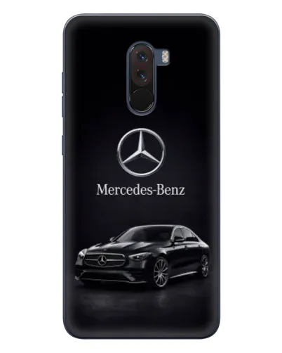 Чехол для Xiaomi POCO F1 с картинкой «Mercedes — решетка радиатора»