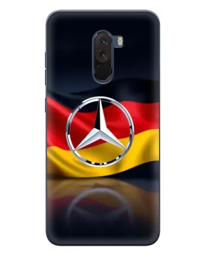 Чехол для Xiaomi POCO F1 с картинкой «Mercedes — флаг Германии»