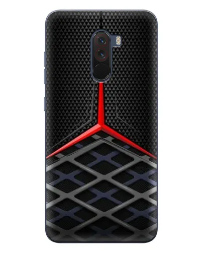 Чехол для Xiaomi POCO F1 с картинкой «Mercedes Carbon Grid»