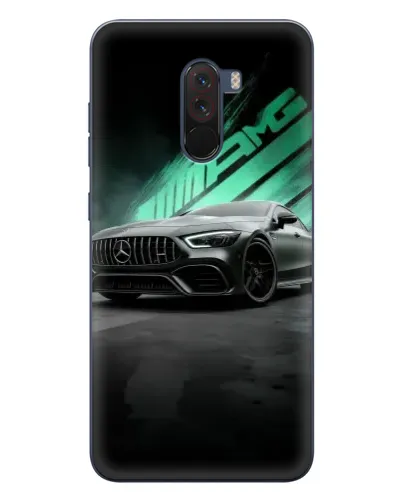 Чехол для Xiaomi POCO F1 с картинкой «Темный Mercedes AMG»