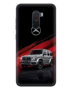 Чехол для Xiaomi POCO F1 с картинкой «Mercedes G-Class красный»
