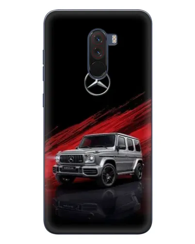 Чехол для Xiaomi POCO F1 с картинкой «Mercedes G-Class красный»