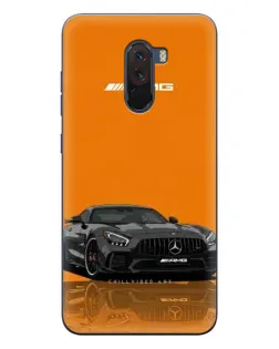 Чехол для Xiaomi POCO F1 с картинкой «Оранжевый Mercedes AMG»