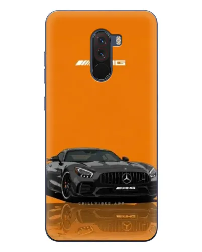 Чехол для Xiaomi POCO F1 с картинкой «Оранжевый Mercedes AMG»