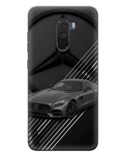 Чехол для Xiaomi POCO F1 с картинкой «Mercedes AMG — графика»