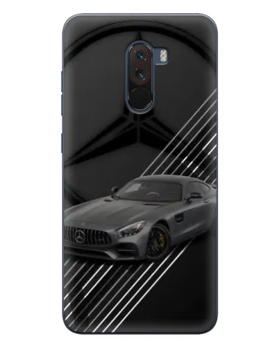 Чехол для Xiaomi POCO F1 с картинкой «Mercedes AMG — графика»