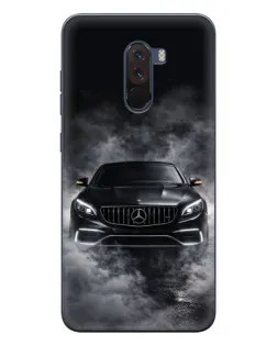 Чехол для Xiaomi POCO F1 с картинкой «Mercedes в дыму»