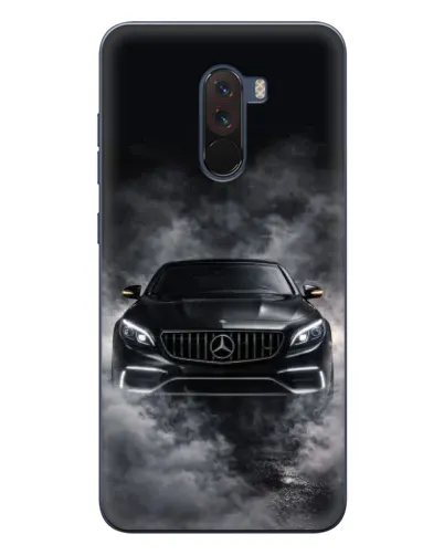 Чехол для Xiaomi POCO F1 с картинкой «Mercedes в дыму»