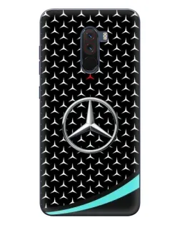 Чехол для Xiaomi POCO F1 с картинкой «Mercedes — бирюзовый акцент»