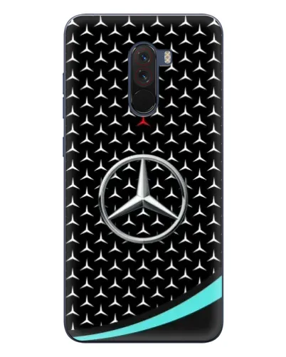 Чехол для Xiaomi POCO F1 с картинкой «Mercedes — бирюзовый акцент»