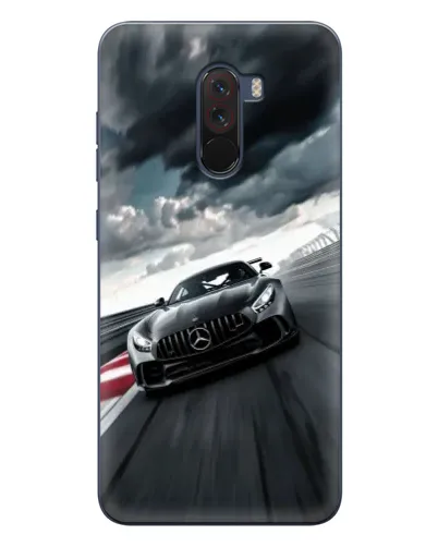 Чехол для Xiaomi POCO F1 с картинкой «Гоночный Mercedes AMG»