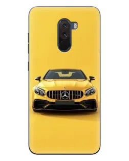 Чехол для Xiaomi POCO F1 с картинкой «Желтый Mercedes GT»