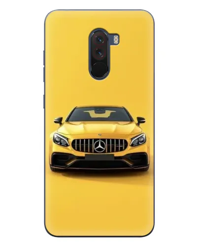Чехол для Xiaomi POCO F1 с картинкой «Желтый Mercedes GT»