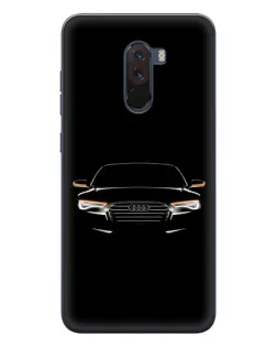 Чехол для Xiaomi POCO F1 с картинкой «Audi — ночной контур»