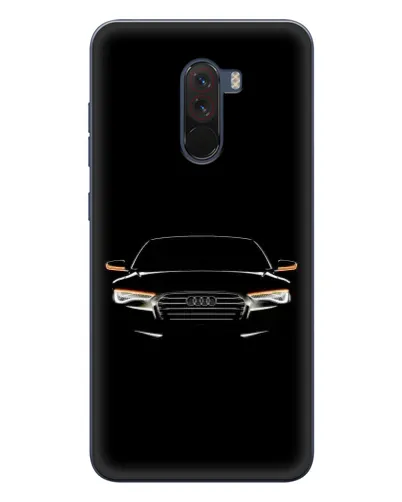 Чехол для Xiaomi POCO F1 с картинкой «Audi — ночной контур»