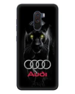 Чехол для Xiaomi POCO F1 с картинкой «Пантера и Audi»