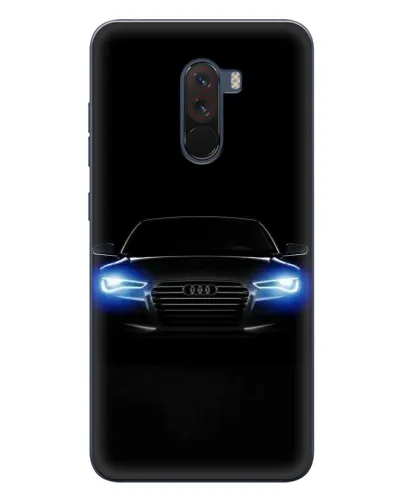 Чехол для Xiaomi POCO F1 с картинкой «Audi в неоне»