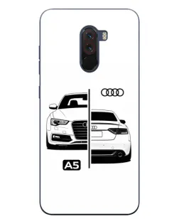 Чехол для Xiaomi POCO F1 с картинкой «Audi — контрастный дизайн»