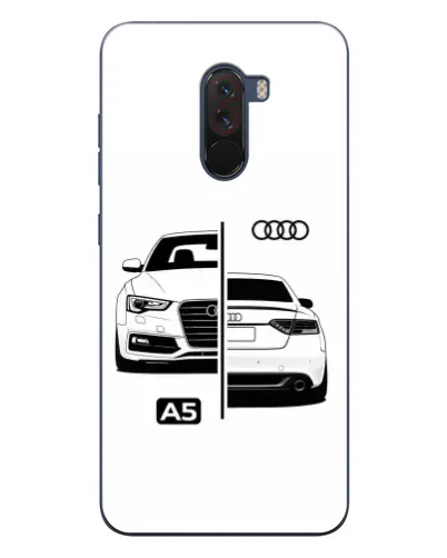 Чехол для Xiaomi POCO F1 с картинкой «Audi — контрастный дизайн»