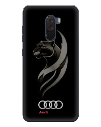 Чехол для Xiaomi POCO F1 с картинкой «Графика — пантера и Audi»