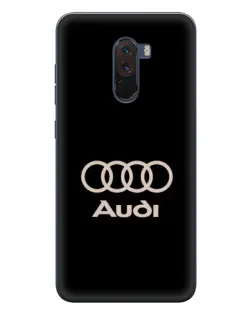 Чехол для Xiaomi POCO F1 с картинкой «Audi — золотой логотип»