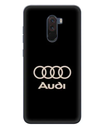 Чехол для Xiaomi POCO F1 с картинкой «Audi — золотой логотип»
