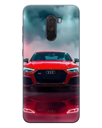 Чехол для Xiaomi POCO F1 с картинкой «Audi RS — красный стиль»