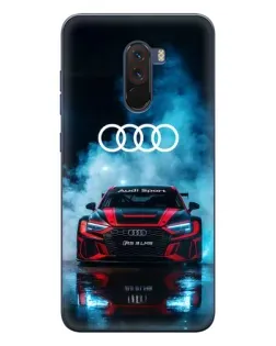 Чехол для Xiaomi POCO F1 с картинкой «Audi Sport — неон»