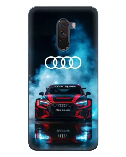 Чехол для Xiaomi POCO F1 с картинкой «Audi Sport — неон»