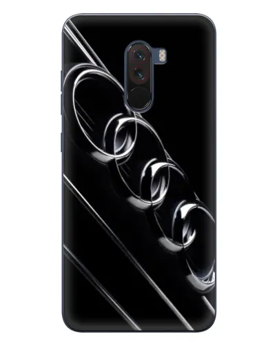 Чехол для Xiaomi POCO F1 с картинкой «Audi — абстрактные кольца»