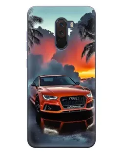 Чехол для Xiaomi POCO F1 с картинкой «Audi — закат»