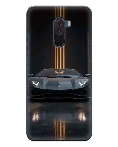 Чехол для Xiaomi POCO F1 с картинкой «Lamborghini золотые линии» Чехол для Xiaomi POCO F1 с картинкой «Lamborghini золотые линии»