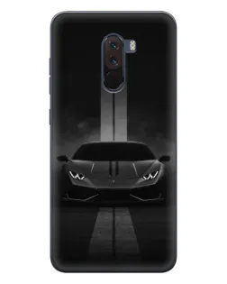 Чехол для Xiaomi POCO F1 с картинкой «Lamborghini симметрия дорог»