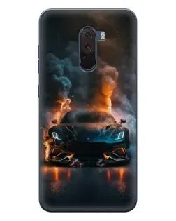Чехол для Xiaomi POCO F1 с картинкой «Lamborghini дымная эстетика»