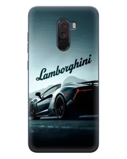 Чехол для Xiaomi POCO F1 с картинкой «Классическая надпись Lamborghini»