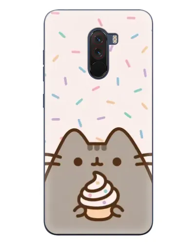 Чехол для Xiaomi POCO F1 с картинкой «Пушин с кексом»