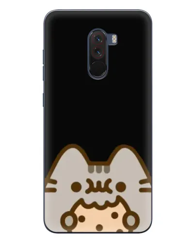 Чехол для Xiaomi POCO F1 с картинкой «Пушин на черном»