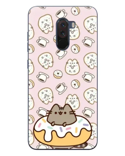 Чехол для Xiaomi POCO F1 с картинкой «Пушин на пончике»