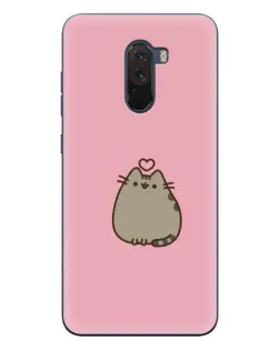 Чехол для Xiaomi POCO F1 с картинкой «Pusheen сердце»