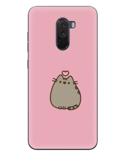 Чехол для Xiaomi POCO F1 с картинкой «Pusheen сердце»