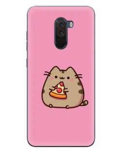 Чехол для Xiaomi POCO F1 с картинкой «Пушин с пиццей»