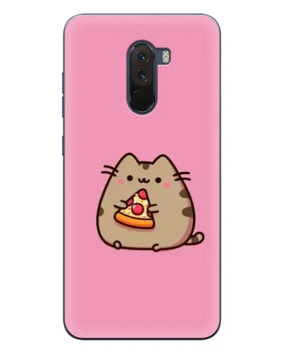 Чехол для Xiaomi POCO F1 с картинкой «Пушин с пиццей»