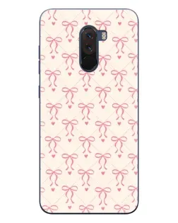 Чехол для Xiaomi POCO F1 с картинкой «Розовые бантики Coquette»