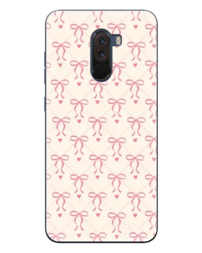 Чехол для Xiaomi POCO F1 с картинкой «Розовые бантики Coquette»