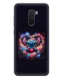Чохол для Xiaomi POCO F1 з картинкою «Stitch у квітах»